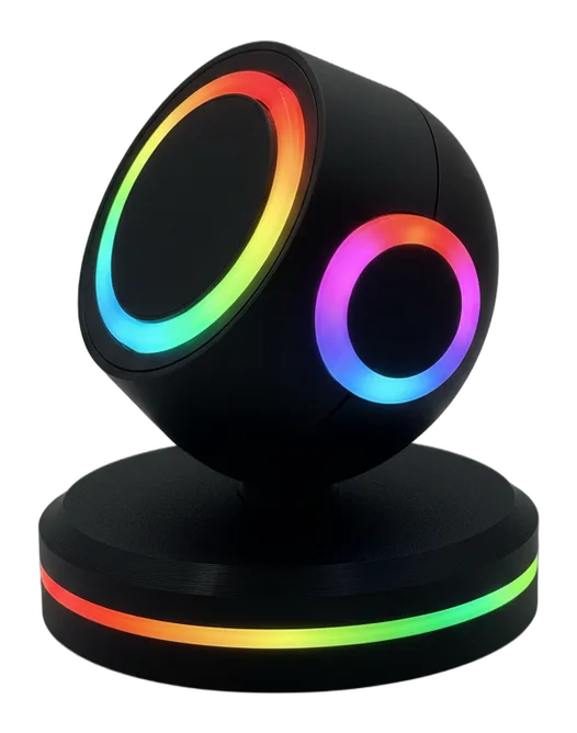 Deskmate base LED ring glowing