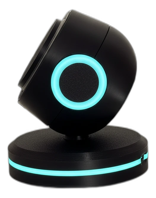 Deskmate side profile — floating-head ball joint